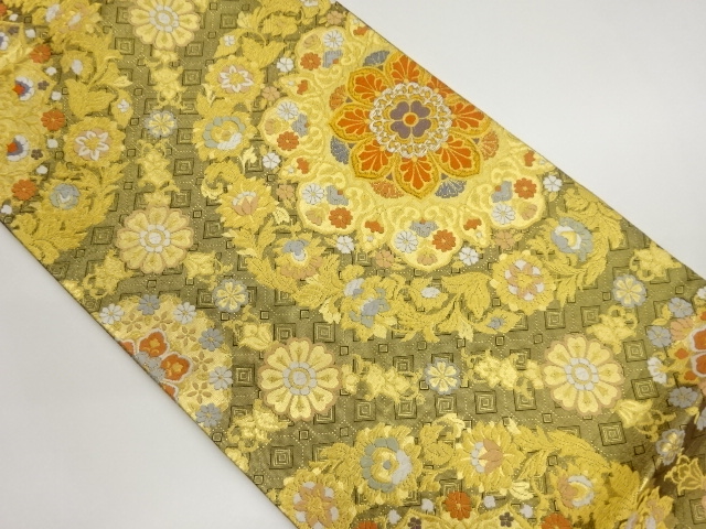 JAPANESE FUKURO OBI / SAGANISHIKI / WOVEN FLOWER CREST